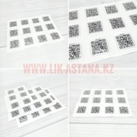 Объёмные наклейки с QR кодом квадратной формы с заливкой смолой квадратной формы