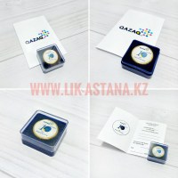 Юбилейный значок 10 лет с логотипом для авиакомпании в коробочке с удостоверением изготовление на заказ