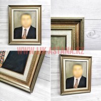 Оформление в багетную раму портрета на холсте на заказ