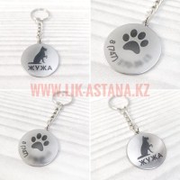 Металлический медальон для собаки, домашних животных, с гравировкой номера телефона владельца и клички питомца