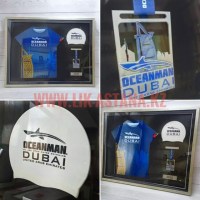 Рамка для плавательной шапочки, футболки и медали Oceanman Dubai