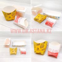 Коробочки из картона для упаковки фестфуда, картофеля фри, наггетсов, пиццы, тортов, изготовление на заказ