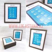 Коллекционные марки оформление в багетную рамку со стеклом, паспарту и логотипом организации на заказ