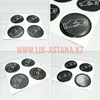 Объёмная полимерная наклейка "Приложите карту доступа, пропуск" со смолой, печать, изготовление на заказ