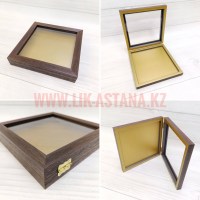 Короб для подарка, сувенира, книги, коллекции, со стеклом, открывающийся, изготовление на заказ