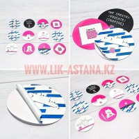 Круглые наклейки с вырубкой изготовление и печать на заказ этикеток и стикеров