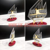 Сувенир "За участие в соревнованиях по гимнастике", с табличкой, именем победителя, изготовление спортивных сувениров на заказ